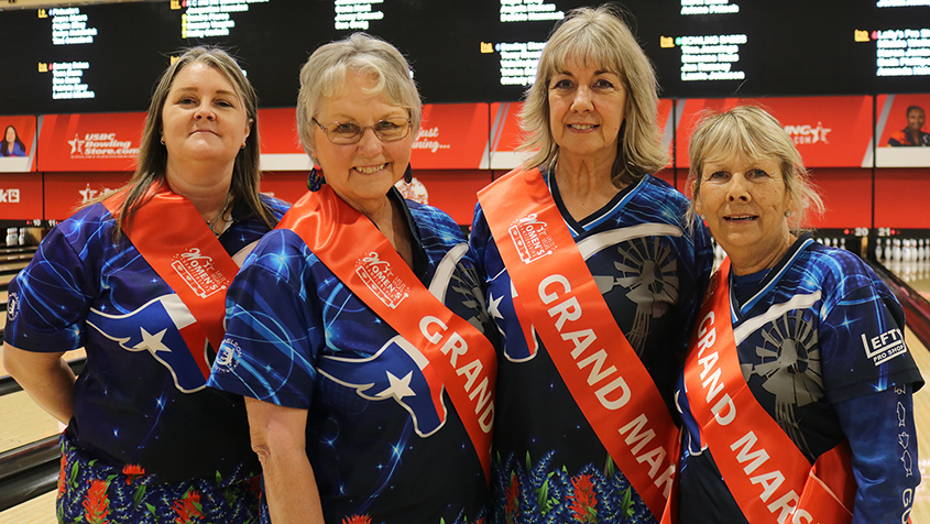 The members of Flip Flops at the 2023 USBC Women's Championships The members of Flip Flops at the 2023 USBC Women's Championships